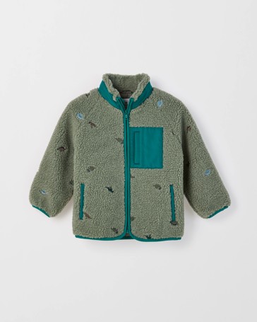 Teddy Fleece Zip Through Sweat Top