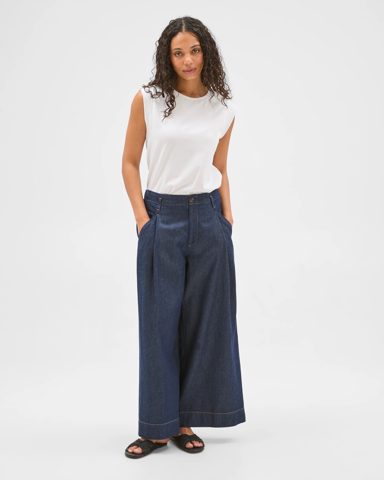 Denim Wide Leg Jeans 4 of 6