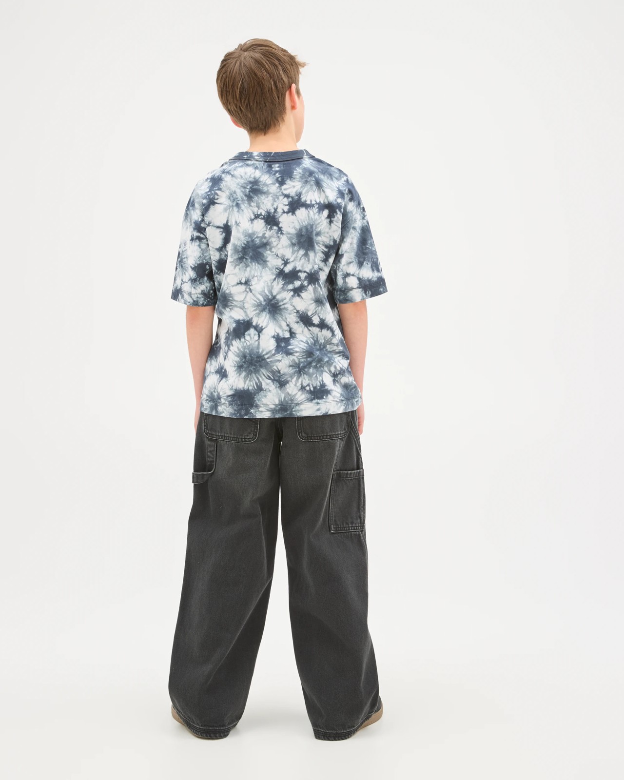 Australian Cotton Oversized Dyed Graphic T-Shirt - Black 4 of 6
