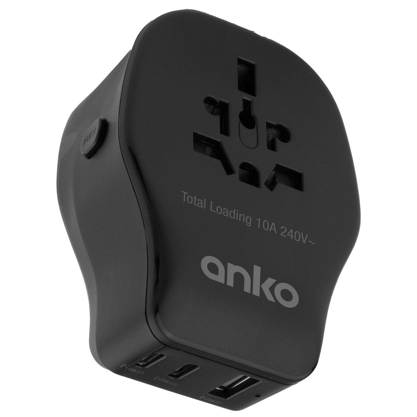 Anko Universal Multi-Plug Travel Adaptor - Black 2 of 4