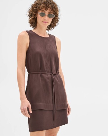 Summer Twill Sleeveless Belted Top - Preview