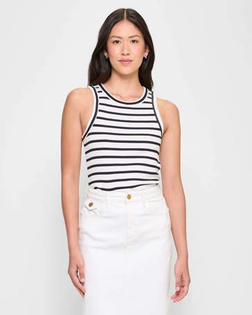 Australian Cotton Racer Front Tank Top