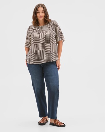 Plus Size Ella Short Sleeve Blouse