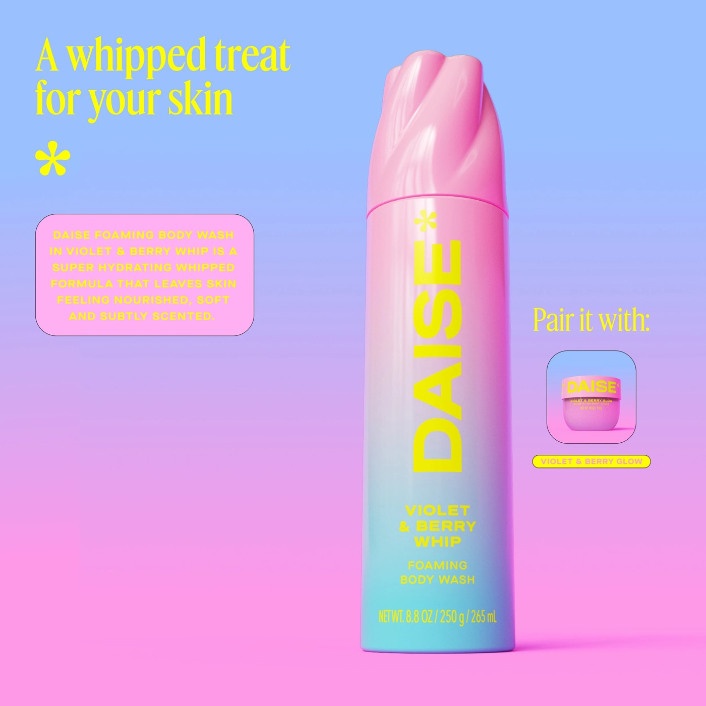 DAISE Foaming Body Wash 250g - Violet and Berry Whip 5 of 6