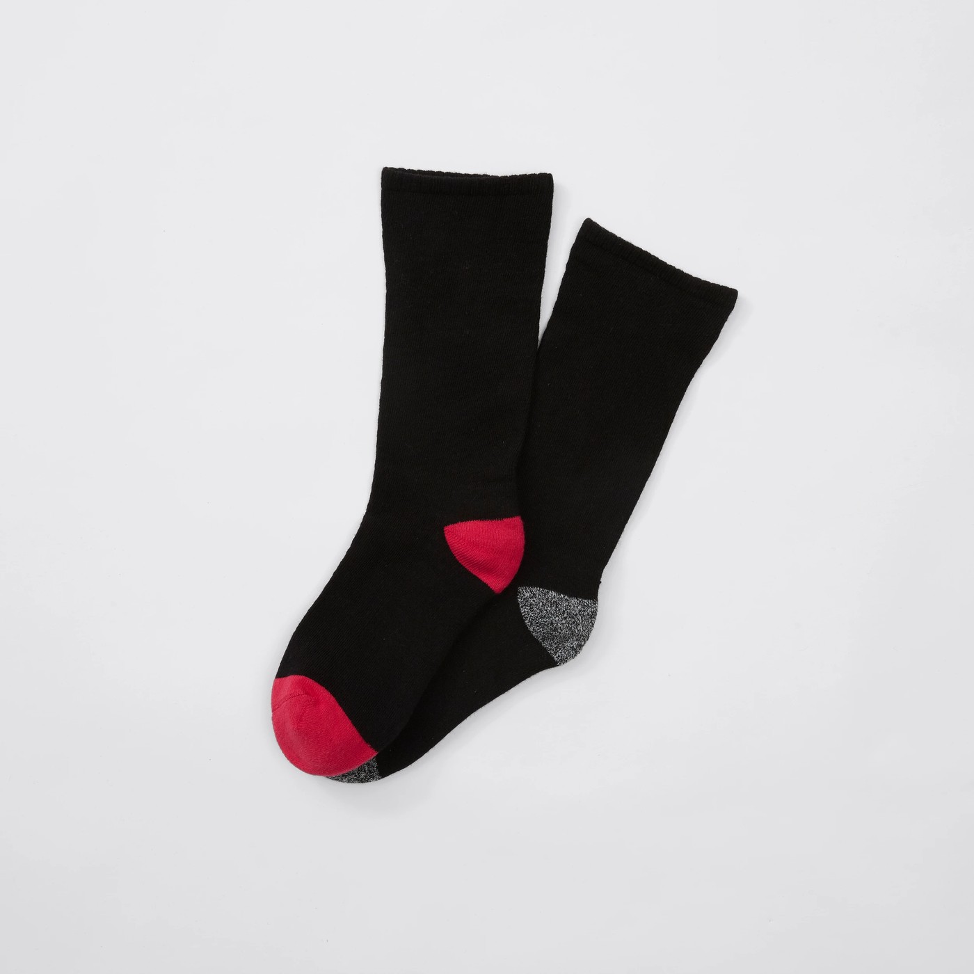 Underworks 2 Pack Cushion Foot Extra Comfy All Day Socks - Black 2 of 2