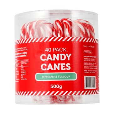 40 Pack Peppermint Flavour Candy Canes 500g