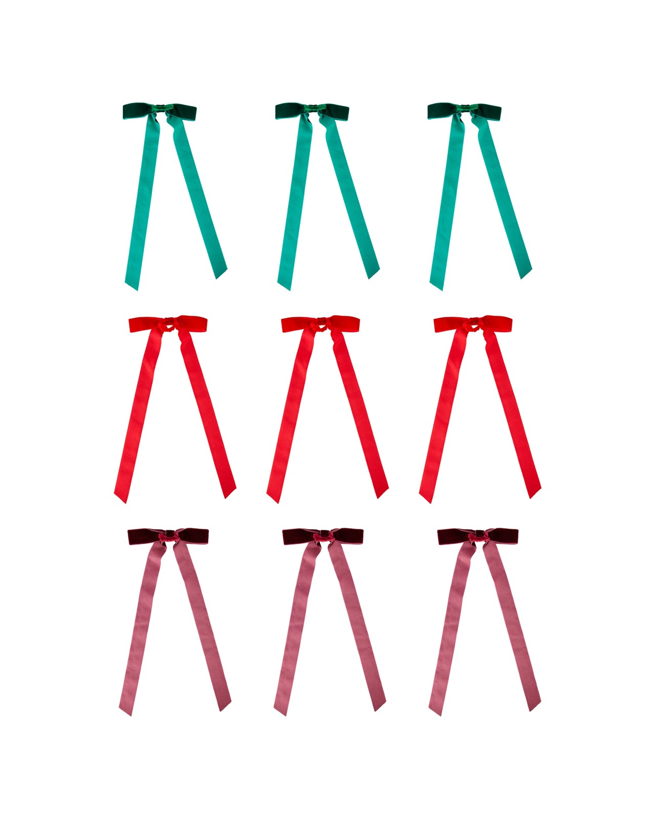 Anko 3 Pack Velvet Bows - Assorted 3 of 4