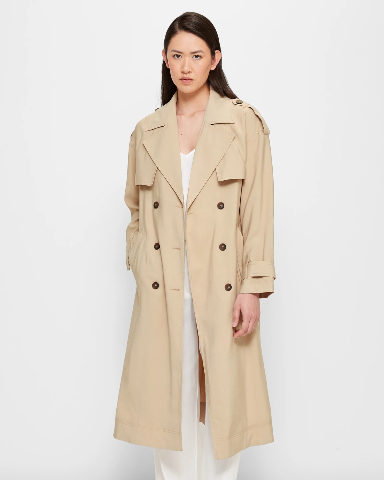 Women's lightweight hot sale trench coat