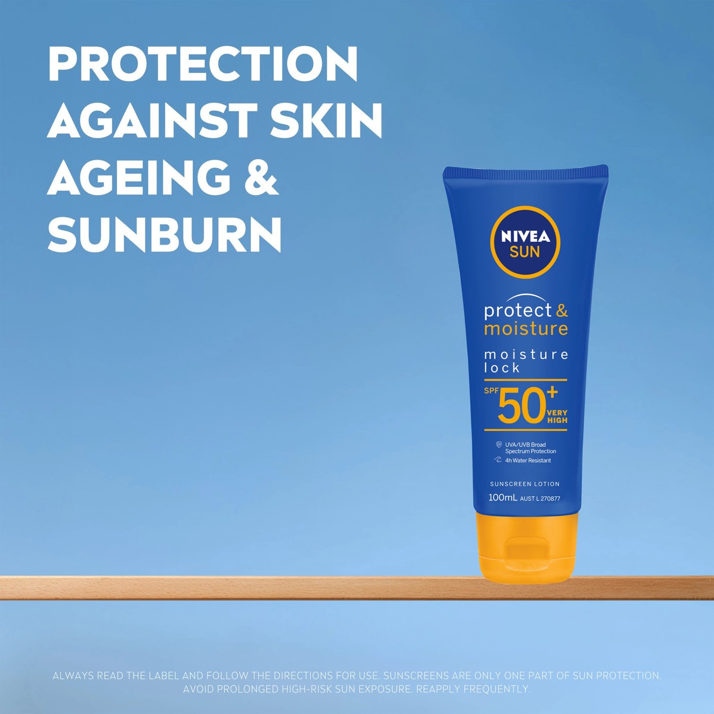 Nivea Sun Protect & Moisture SPF50+ Sunscreen Lotion 100ml - Panthenol and Vitamin E 5 of 6