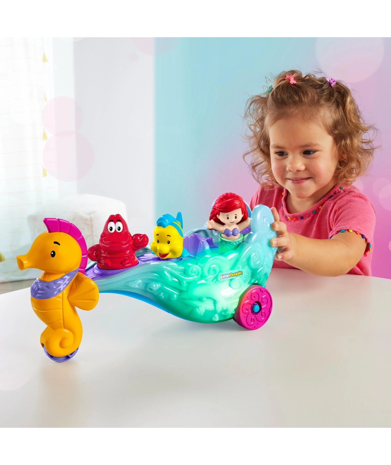 Little People Disney Princess Ariels Light-Up Sea Carriage 5 of 6