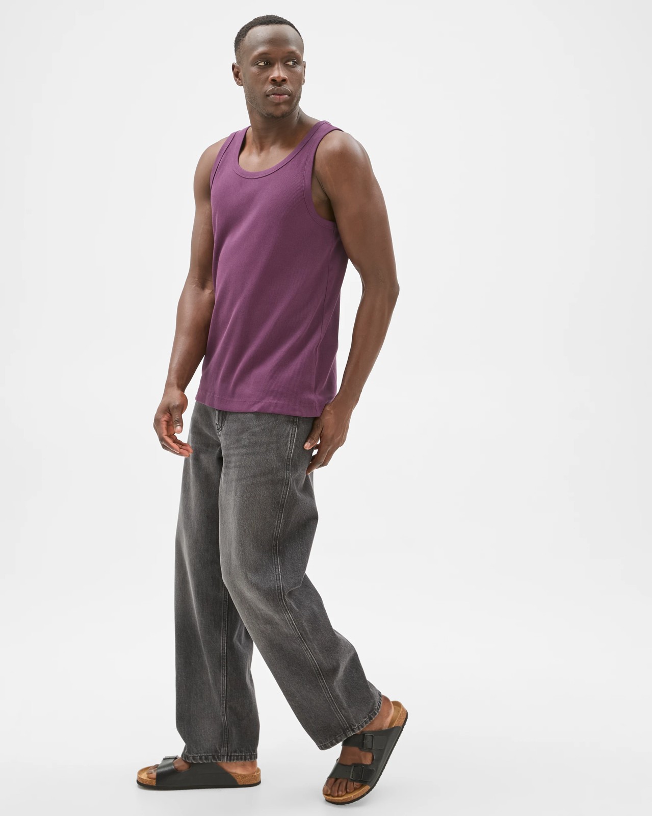 Commons Australian Cotton Rib Tank Top - Blackberry 4 of 6