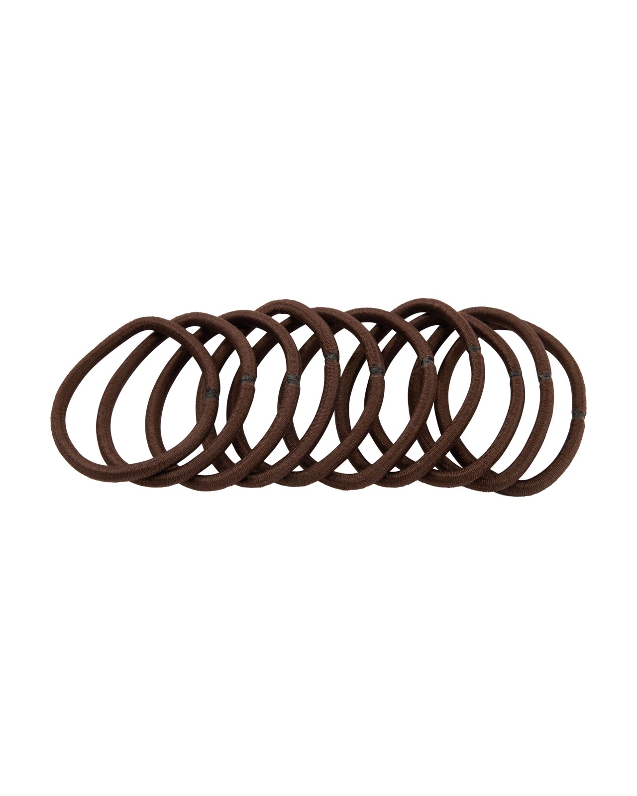 10 Piece Hair Elastics, Brown - OXX Haircare 2 of 3