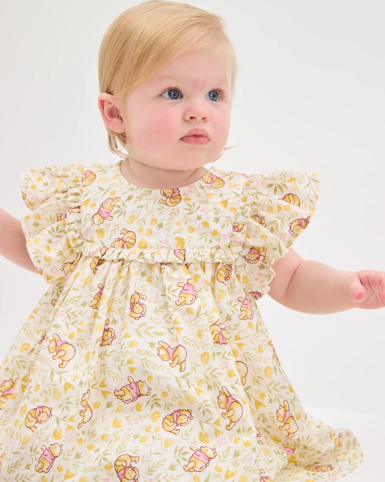 Licensed Disney Winnie The Pooh Cotton Frill Front Dress 2 of 5