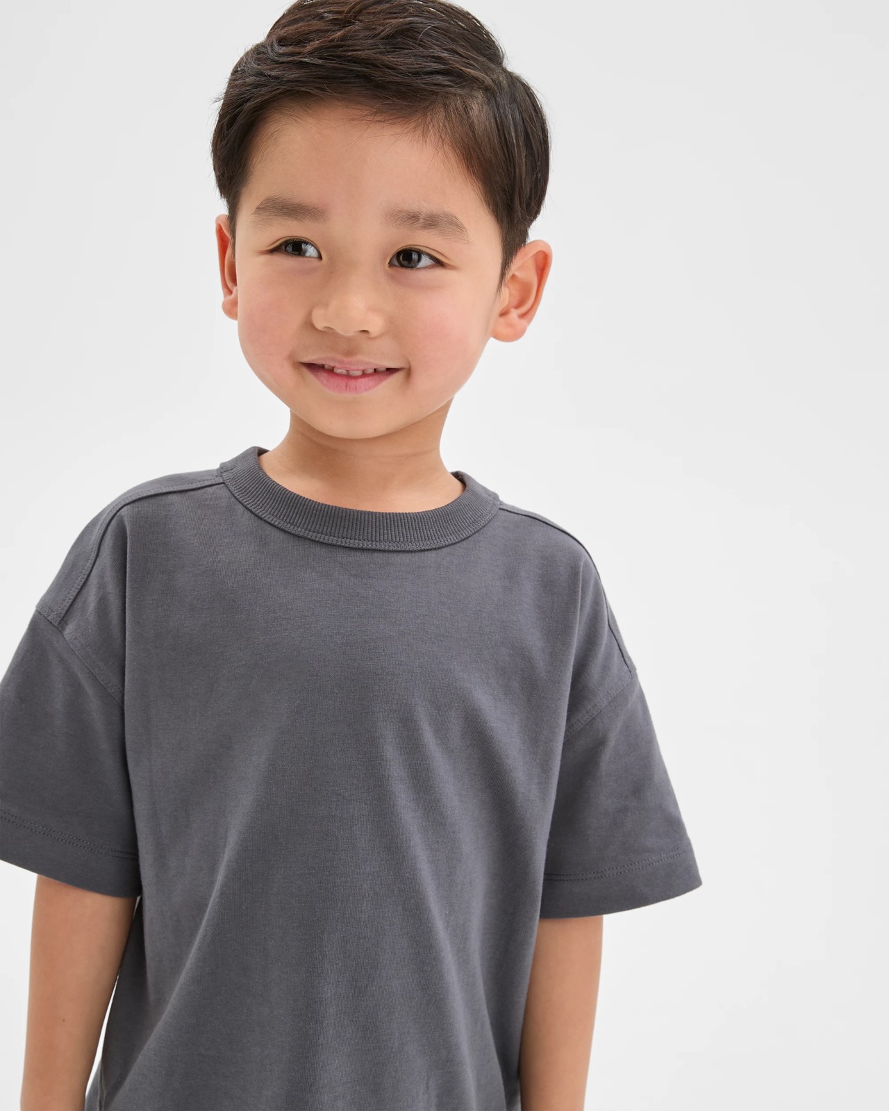 Organic Cotton Oversized T-Shirt - Charcoal 2 of 6
