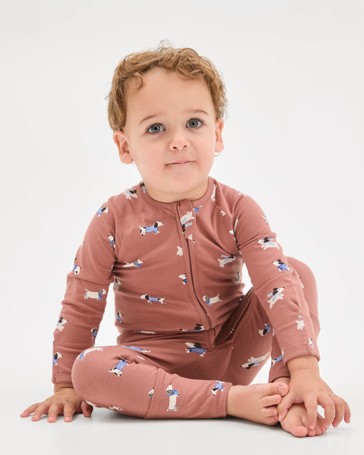 Baby Organic Cotton Zip Front Footless Coverall