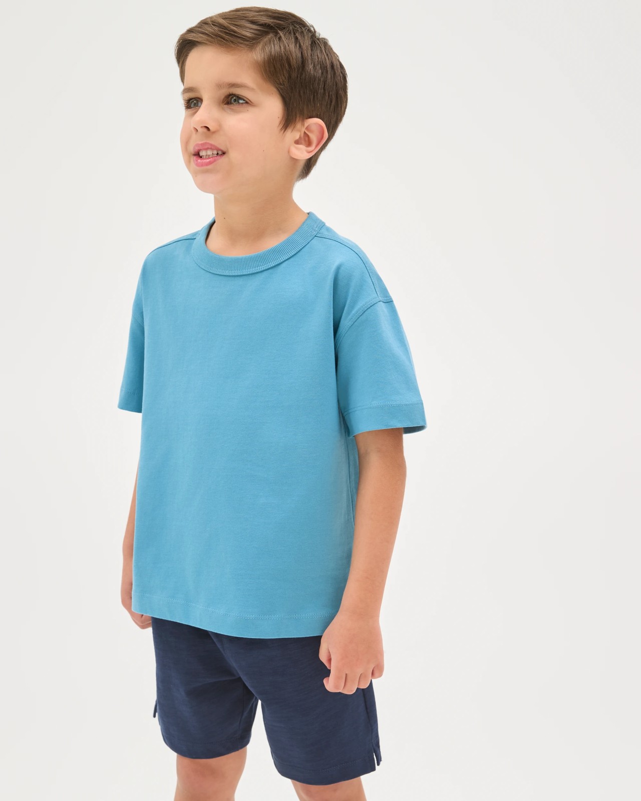 Organic Cotton Oversized T-Shirt - Blue 3 of 5