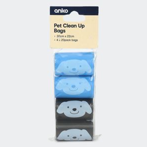 Pet Clean Up Bags, 80 Pack, Assorted - Anko product image