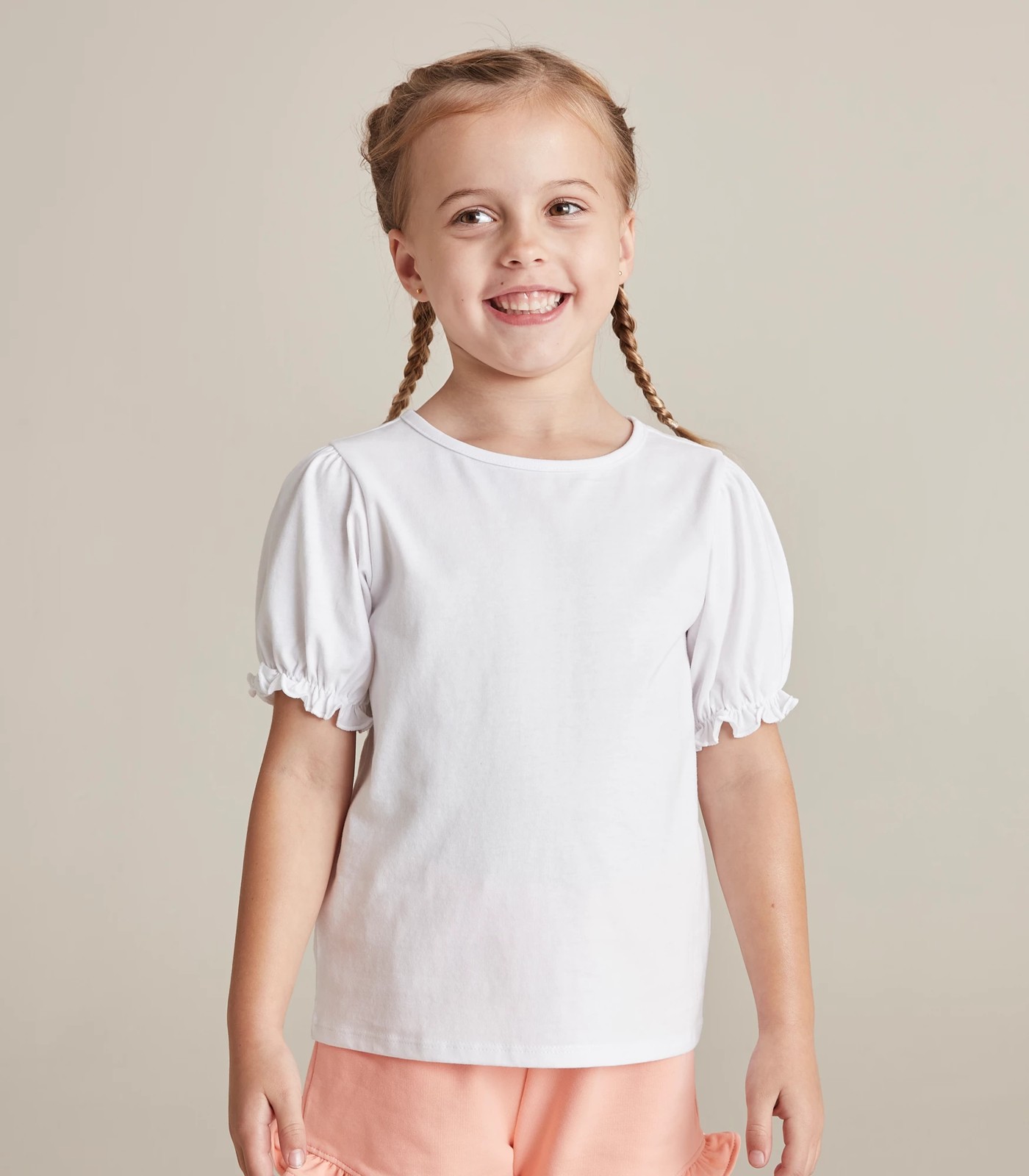 Puff Sleeve T-shirt - White | Target Australia