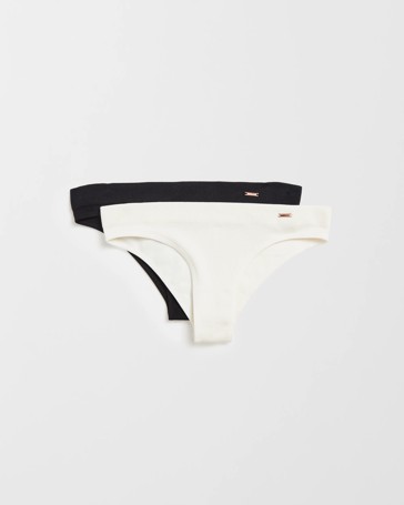 Lily Loves 2 Pack Rib Seamfree Brazilian Briefs