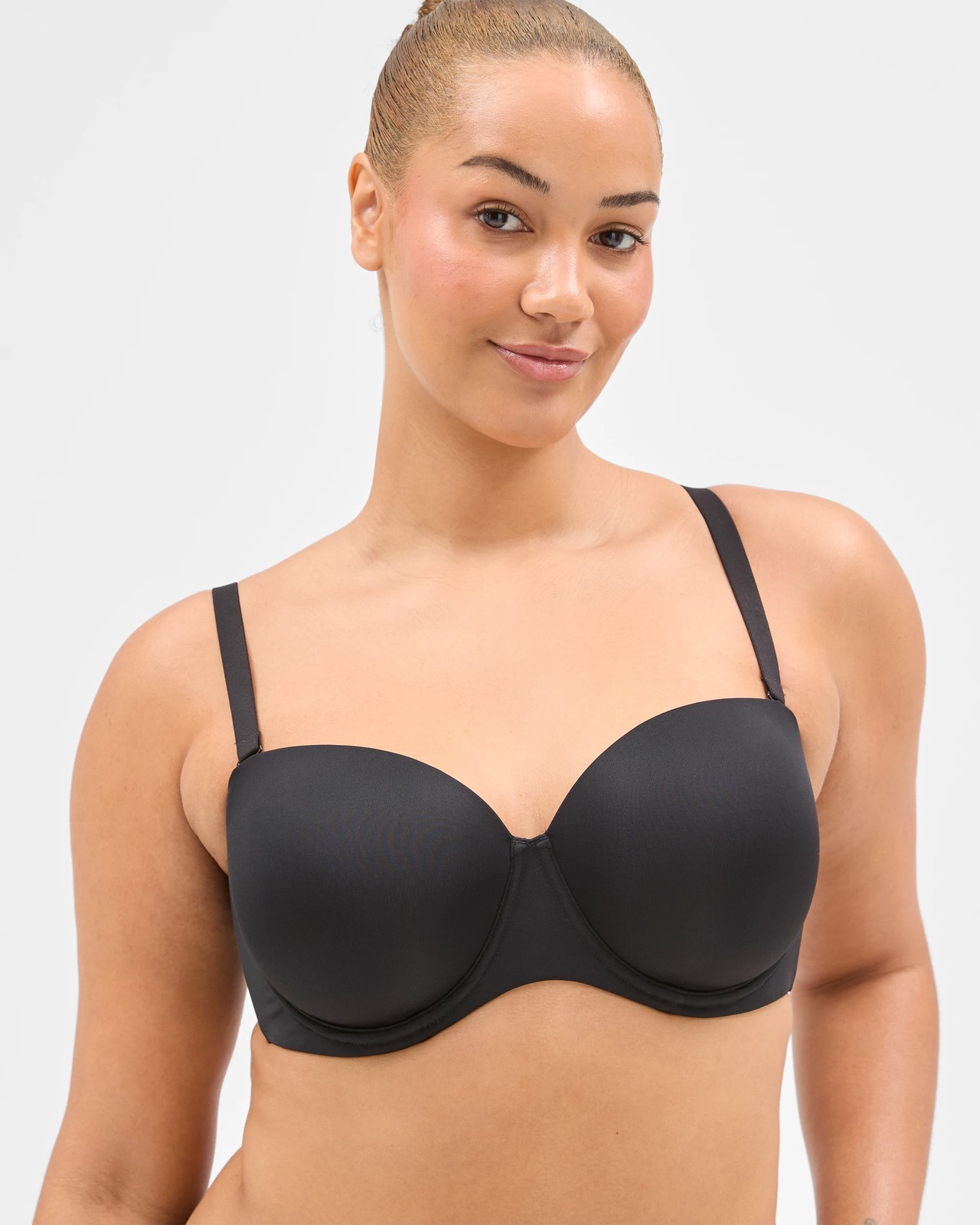 Full Figure Strapless Bra - Black 2 of 4