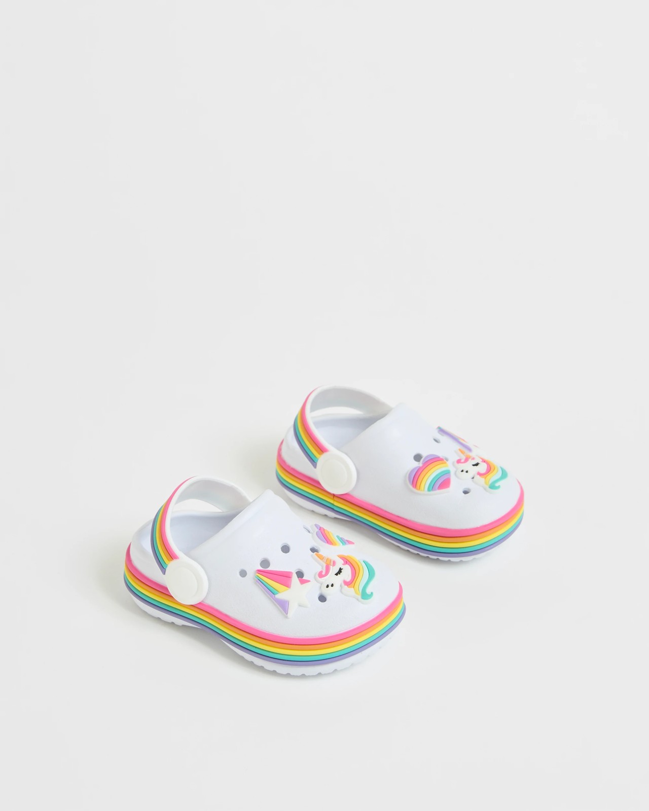 First Walker/Junior Icon Rainbow Bright Clogs - White 2 of 3