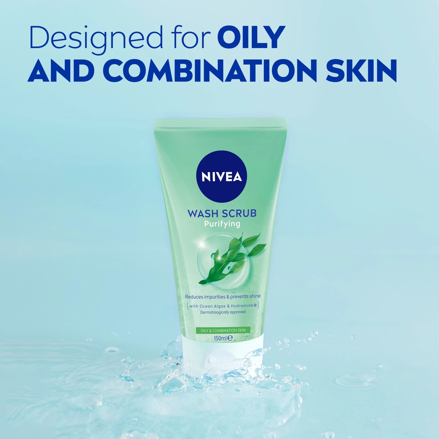Nivea Purifying Wash Scrub 150ml - Ocean Algae 2 of 4