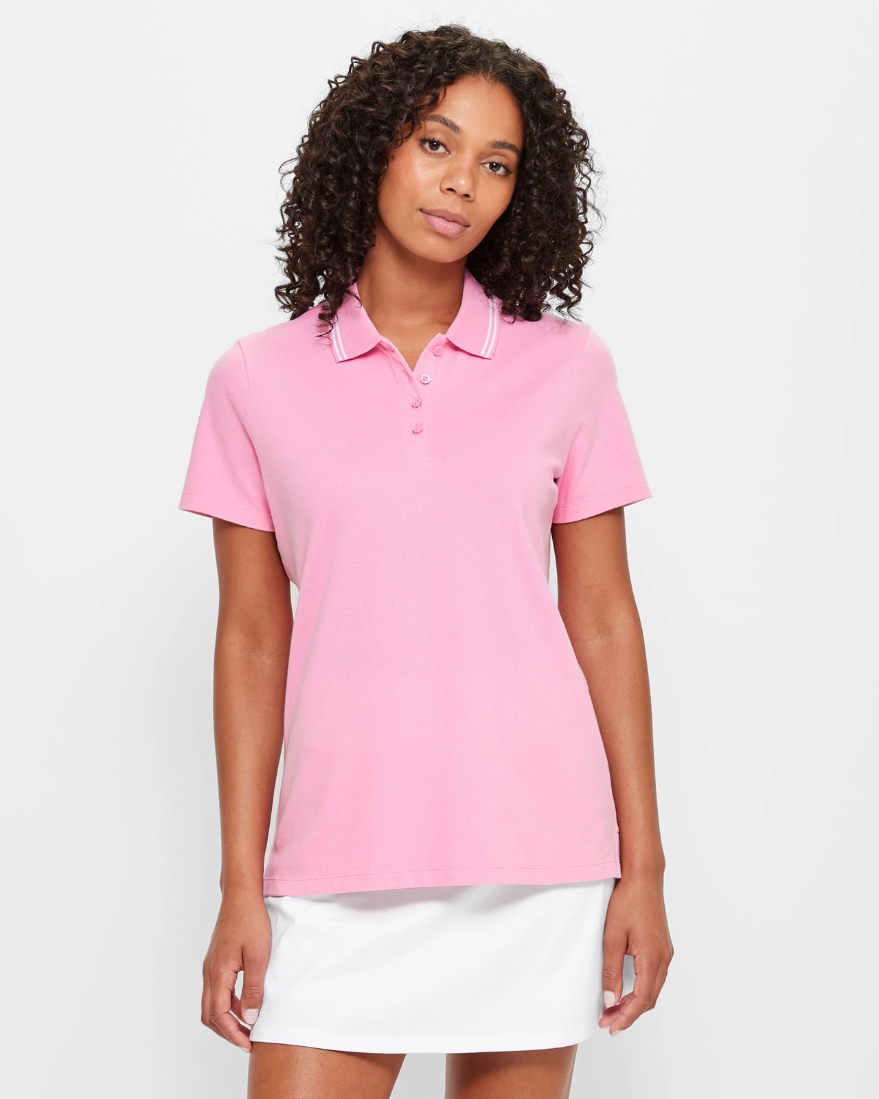 Pink polo t store shirt women's