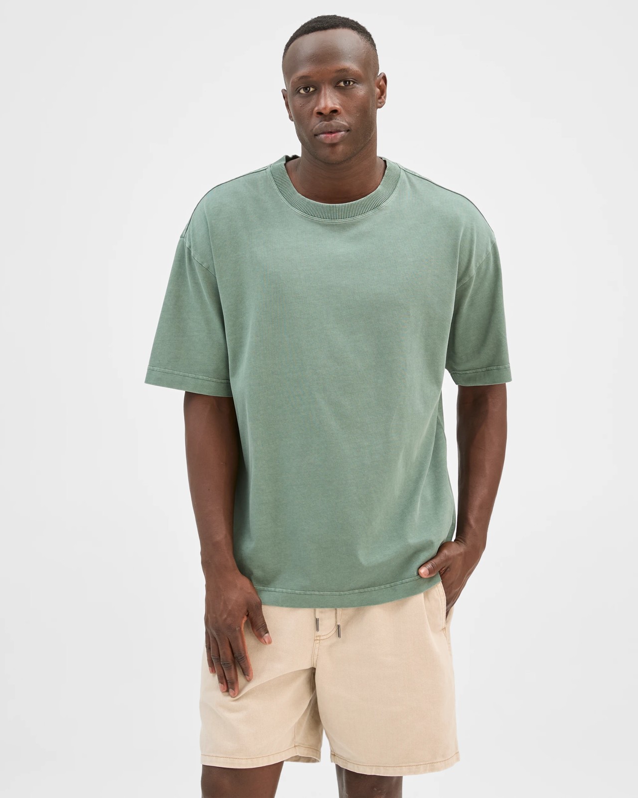 Commons Australian Cotton Boxy Heavyweight Core T-Shirt - Dark Forest 2 of 6