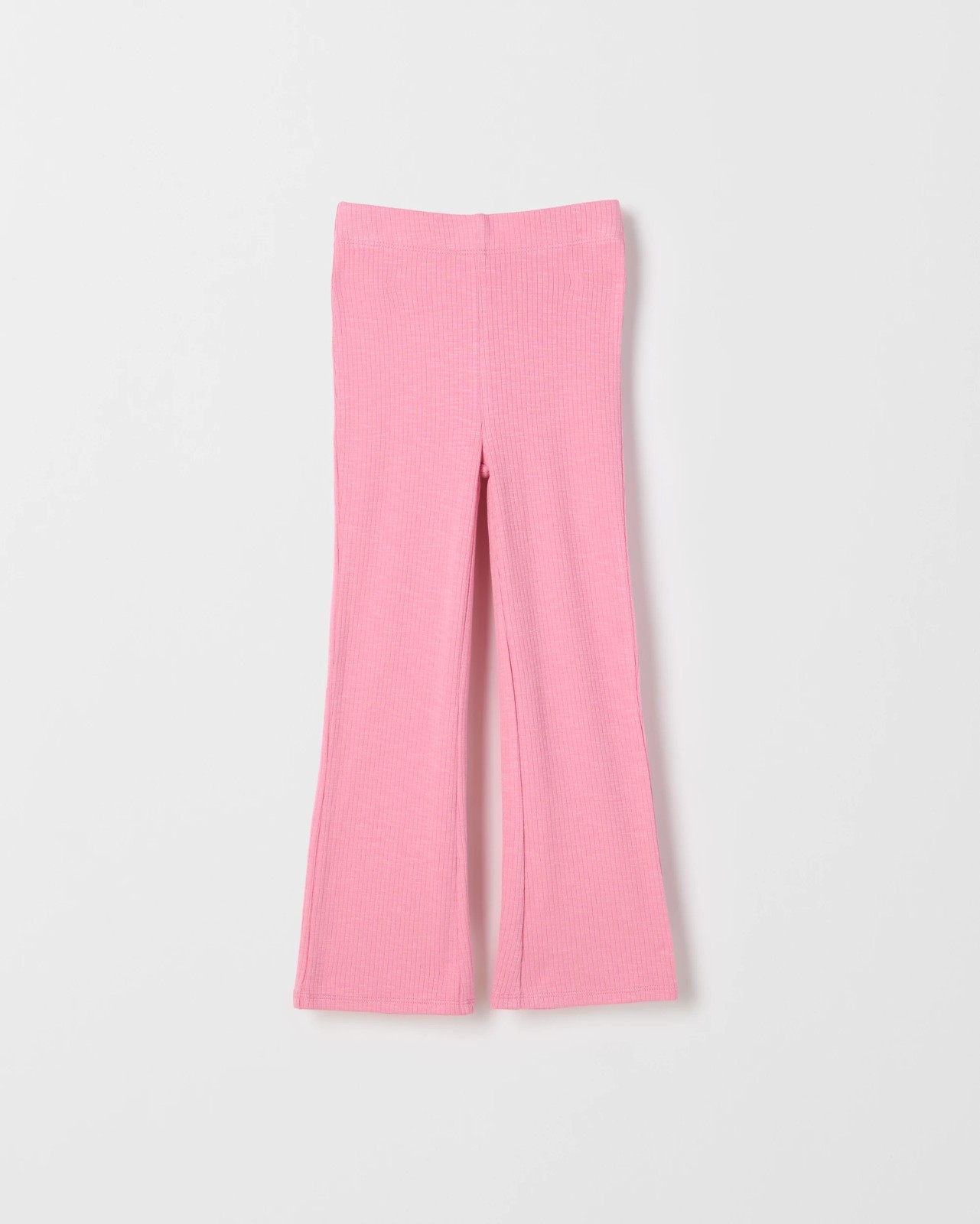 2 Pack Rib Knit Flare Leggings - Rainbow AOP Pink Multi 3 of 4