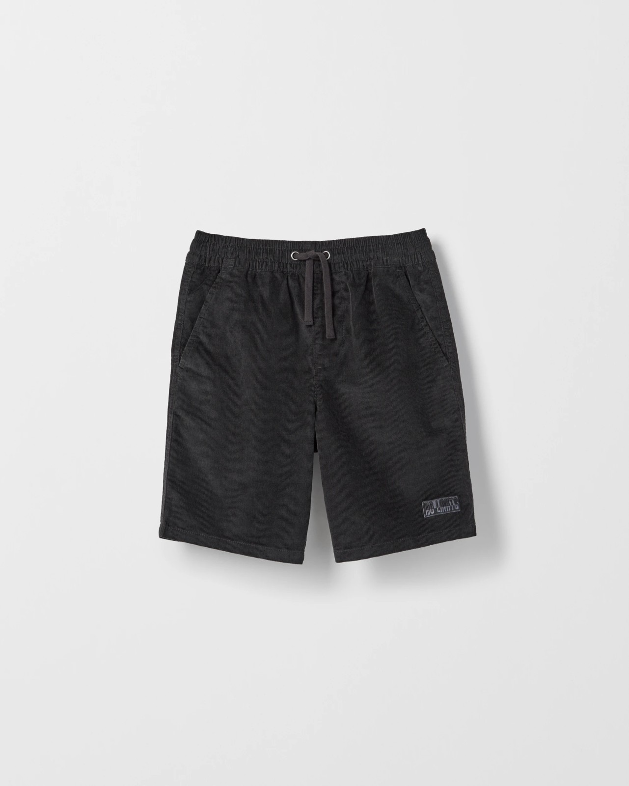 Cotton Elastic Waistband Corduroy Shorts - Phantom 5 of 6