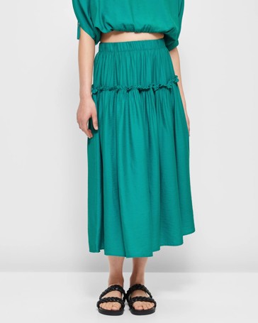 Frill Tiered Midi Skirt - Preview