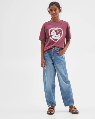 Australian Cotton Longline Print T-Shirt