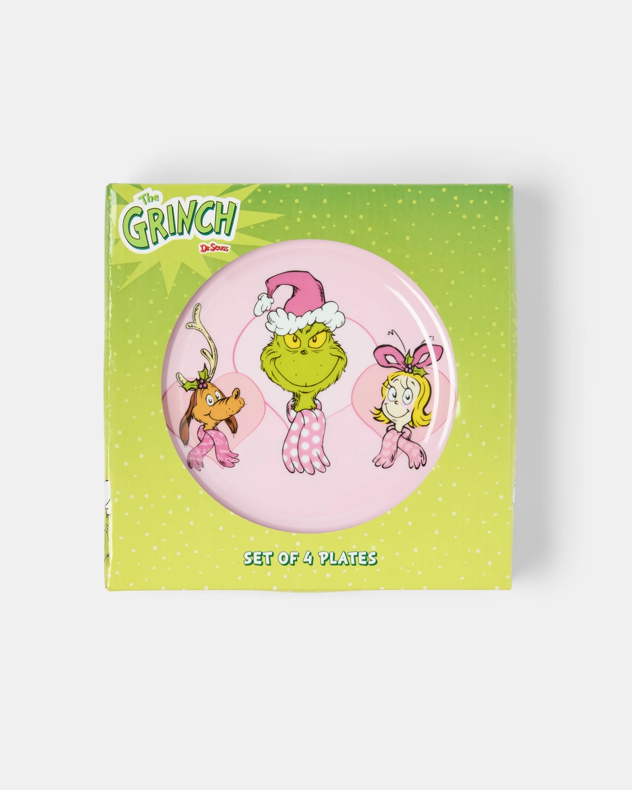 Set of 4 The Grinch Ceramic Plates 2 of 5