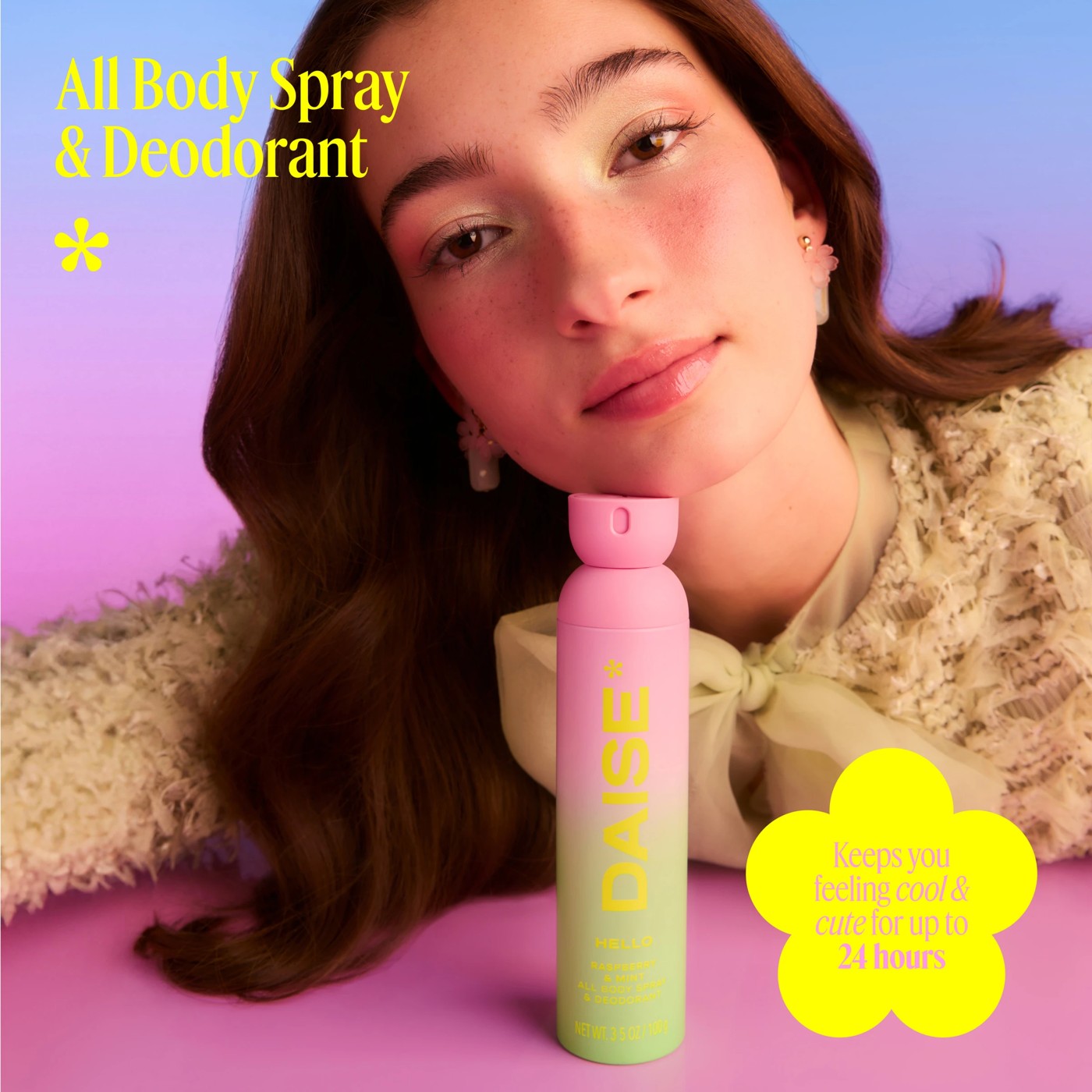 DAISE Hello All Body Spray and Deodorant 120ml - Raspberry and Mint 2 of 5