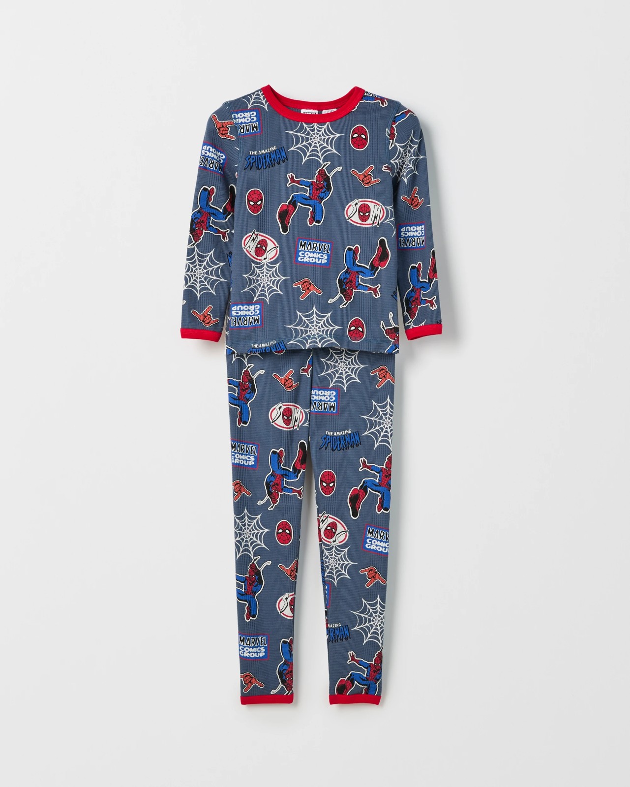 Marvel Spider-Man Australian Cotton Younger Boys Knit Pyjama Set 3 of 3