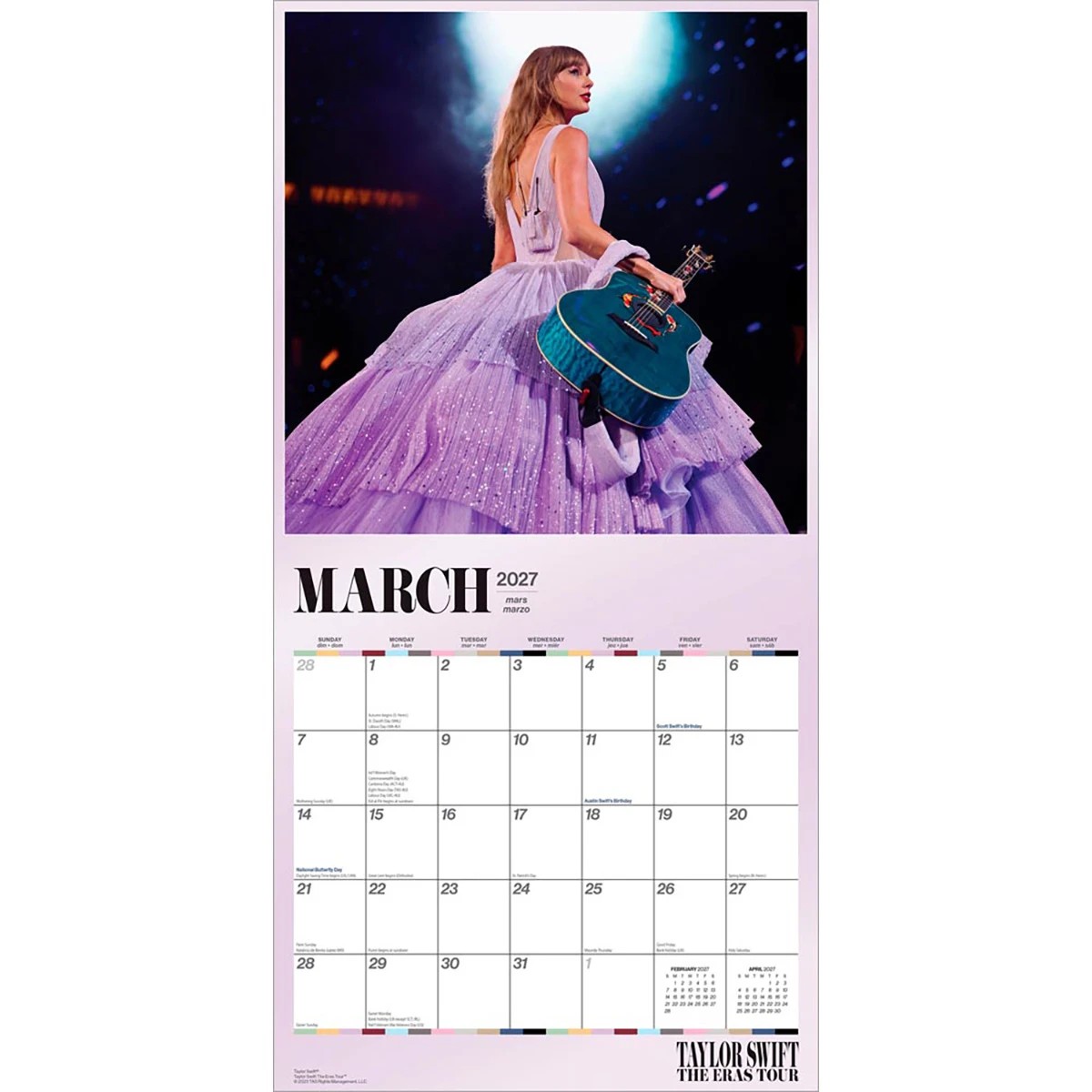 Taylor Swift 2027 Official 16-Month Calendar 3 of 4
