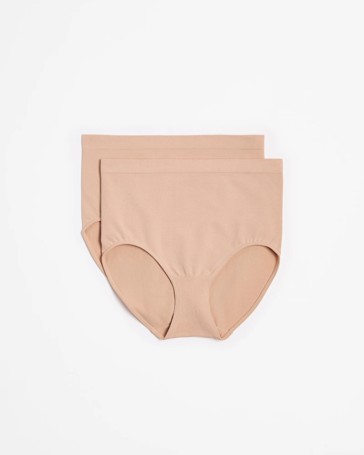 Australian Cotton Blend 2 Pack Seamfree Full Briefs