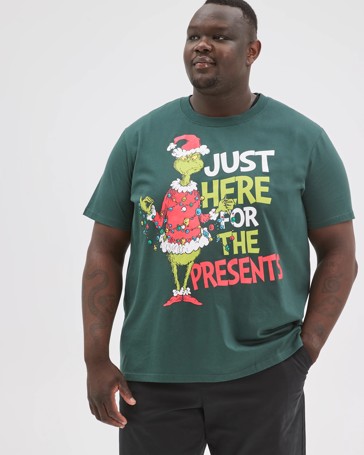 Licensed The Grinch Plus Size Australian Cotton Christmas T-Shirt