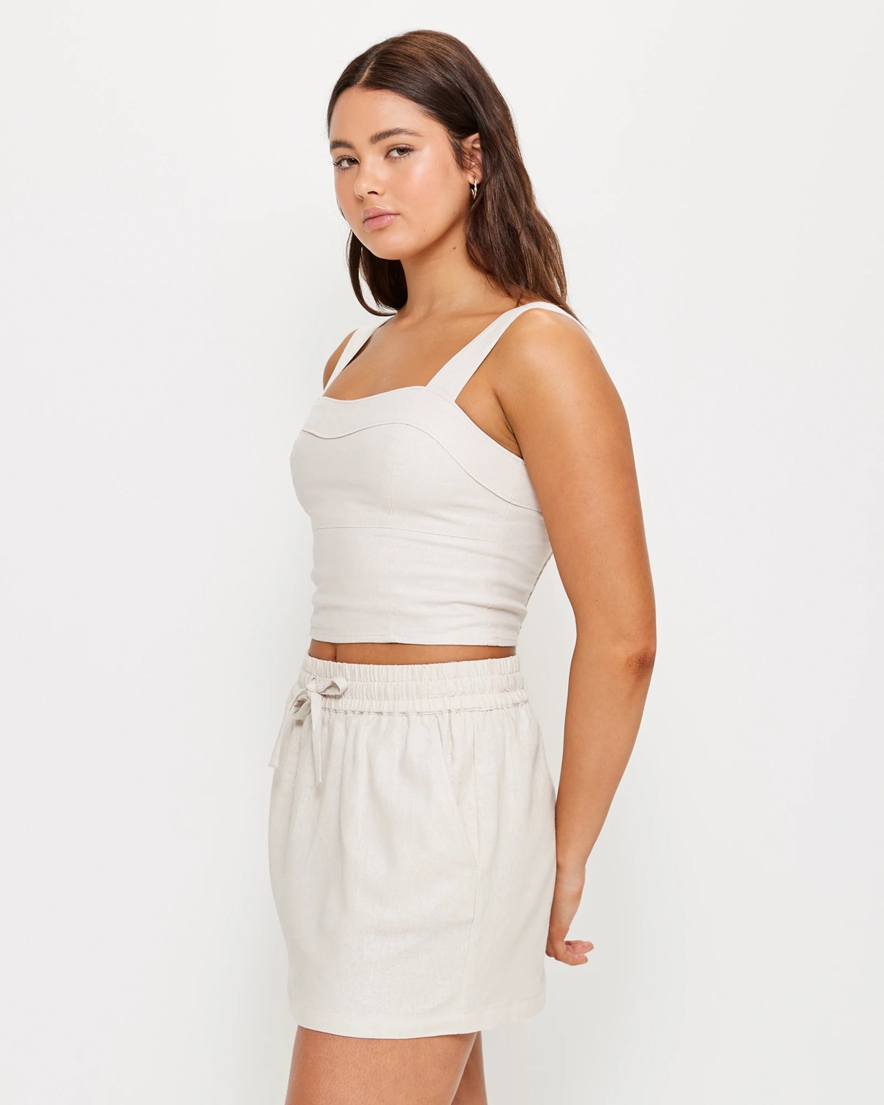 Linen Blend Resort Mini Skirt - Lily Loves