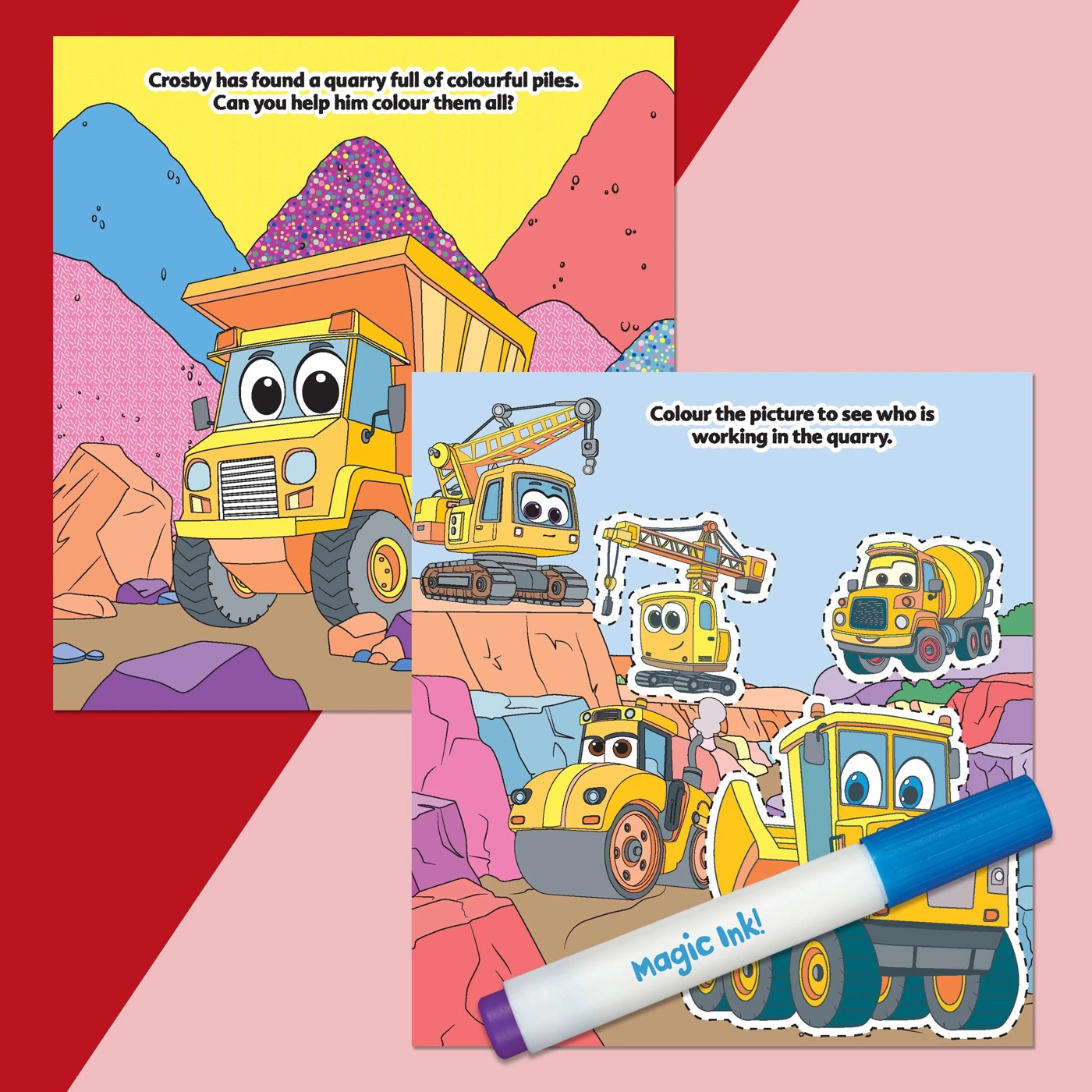 INKredibles Diggers & Dumpers Mess Free Magic Ink Pictures - Book 4 of 5