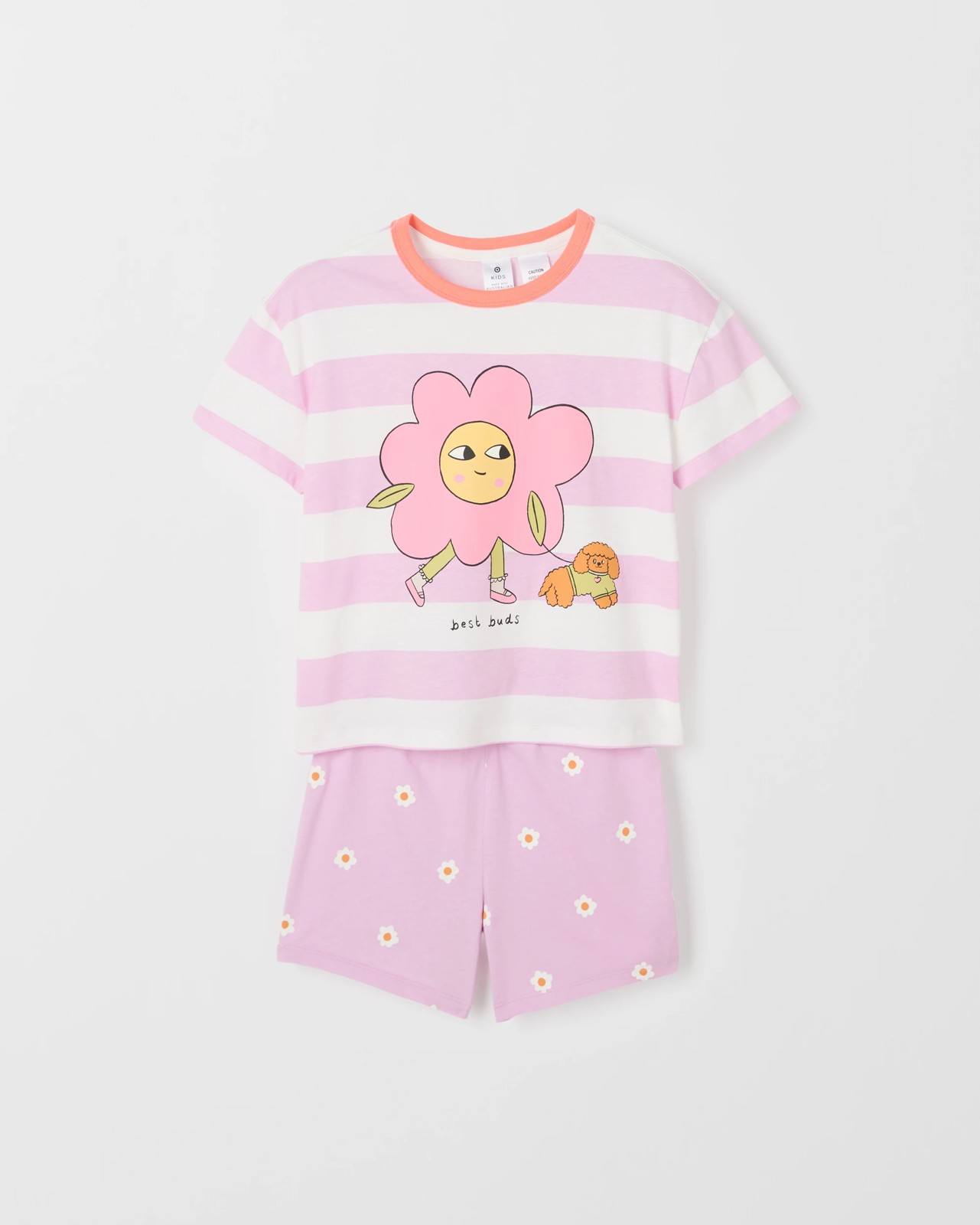 Australian Cotton Younger Girls Oversized Jersey Pyjama Set - Daisy 5 of 5