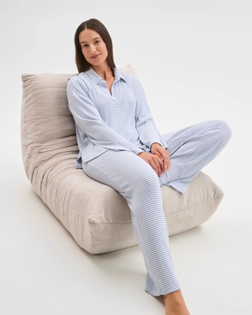 Cosy Rib Wide Leg Pants