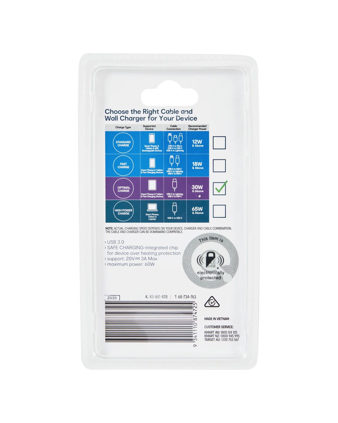 USB-A to USB-C Cable, 3m - Anko 4 of 4