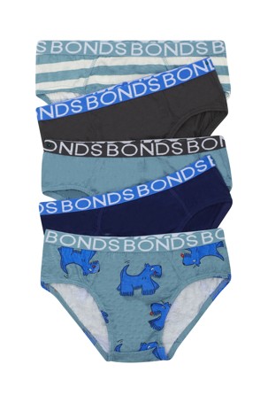 Bonds 5 Pack Boys Briefs