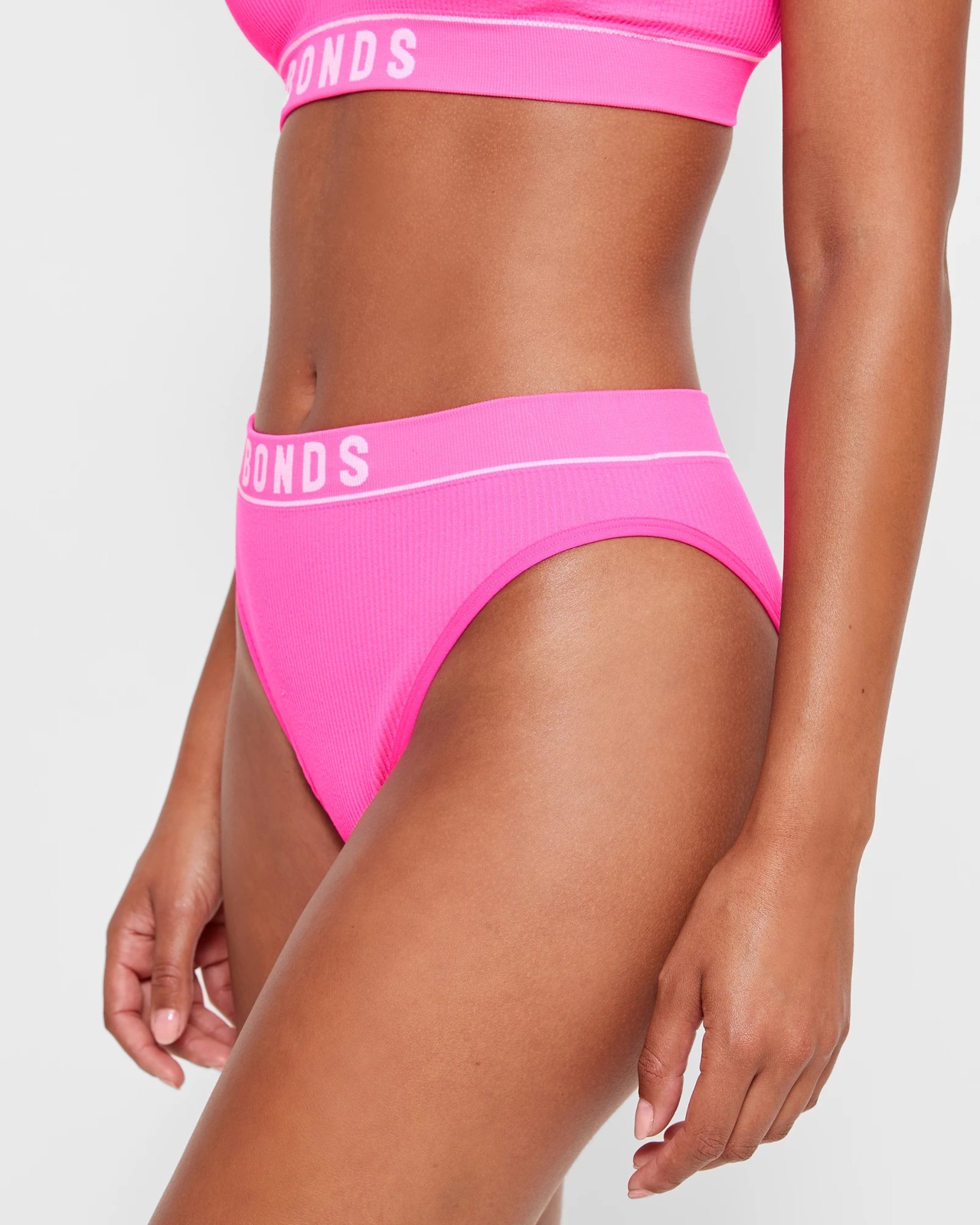 Retro Rib Hi Bikini Briefs - Bonds - Pink Friday