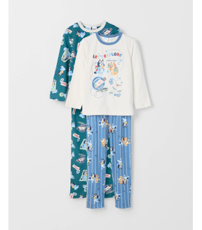 Bluey Australian Cotton 2 Pack Younger Boys Knit Pyjama Set
