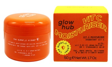 Glow Hub The Super C Slayer Vit C Moisturiser 50g - Vitamins B, C, E, Shea Butter, Hyaluronic Acid and Tranexamic Acid