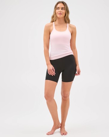 Active Studio Soft Ribbed Tank Top with Shelf Bra