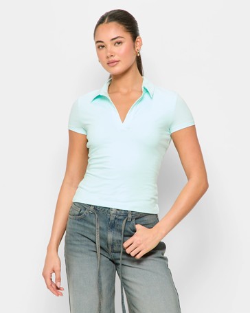 Australian Cotton Double Layer Polo Top - Lily Loves
