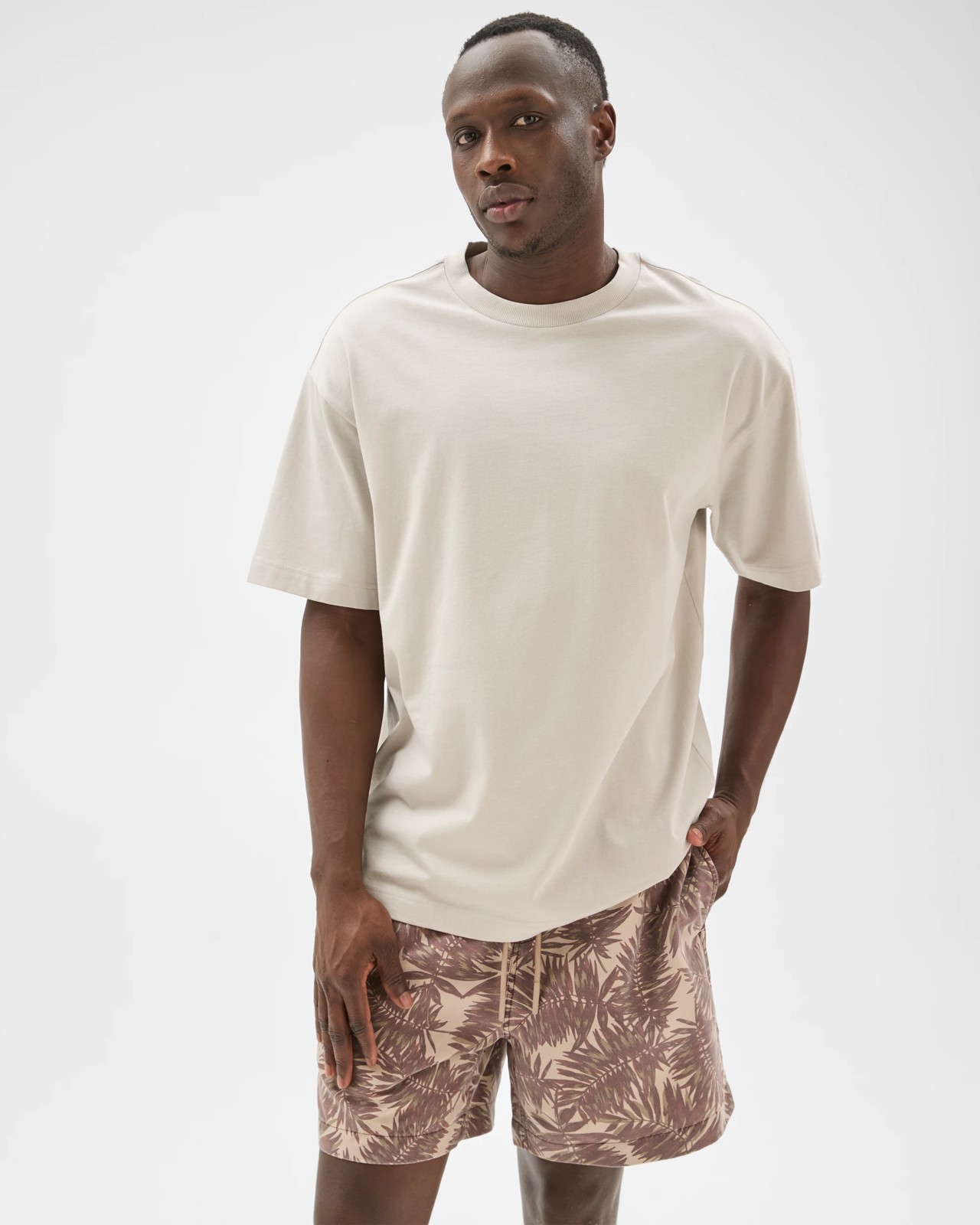 Commons Printed Swim Shorts - Choc Fern 4 of 6